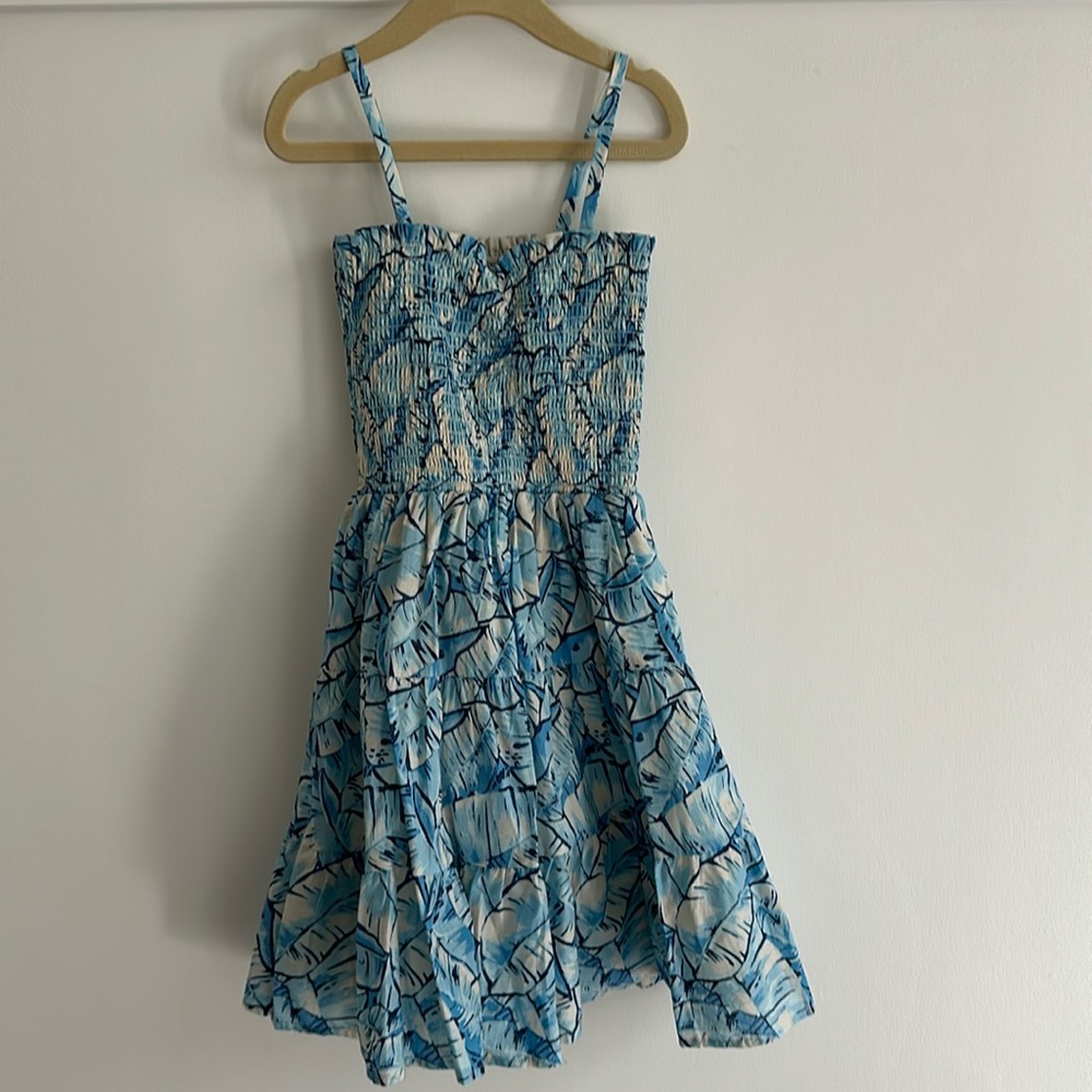 Janie and Jack Palm Leaf Smocked Dress